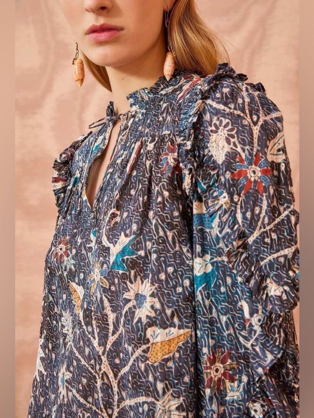 Ulla Johnson Manet Long Sleeve Blouse in Jet SZ 2 NWT - Picture 3 of 9